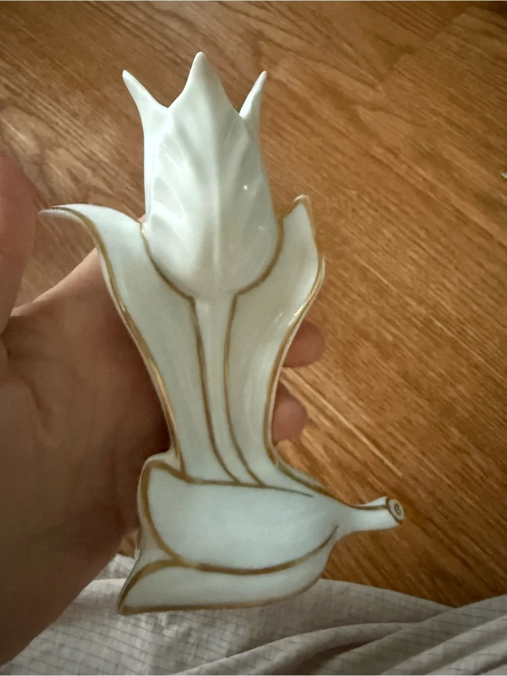 Set of 2 Vista Alegre porcelain candle holders - made in Portugal